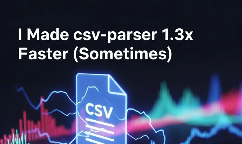 i made csv-parser 1.3x faster (sometimes) cover image