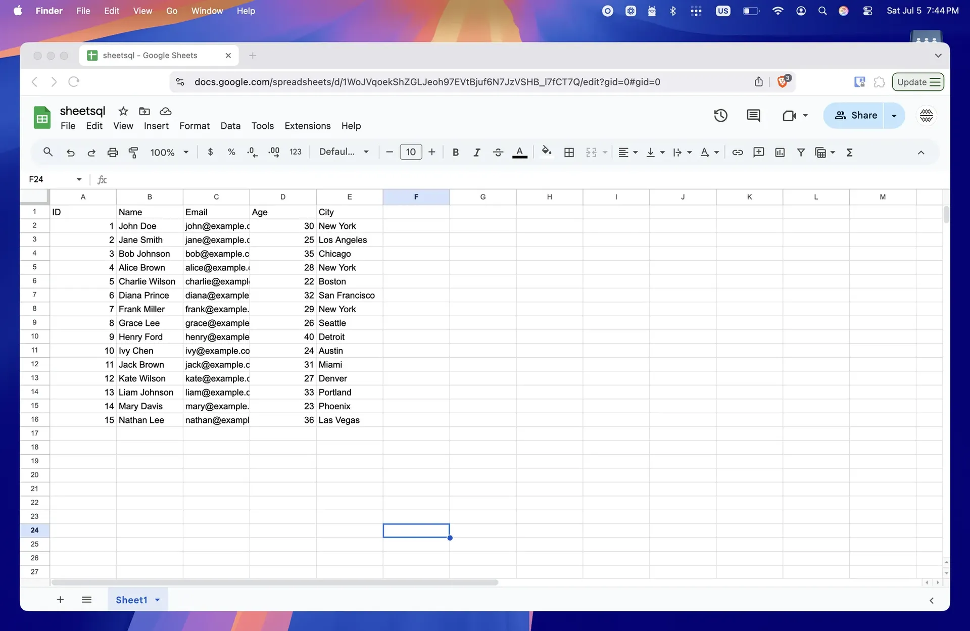 a screenshot of a google sheet